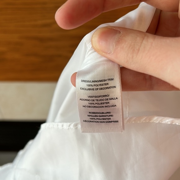 Sweet Heart Rose‎ White Baby Formal Dress Silver Chiffon Beaded - Picture 8 of 9